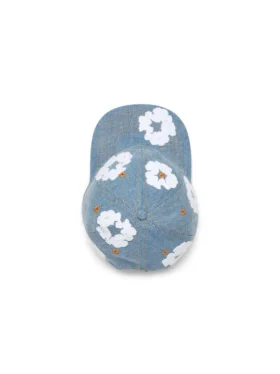 Gorra de Denim sin tratar «Cotton Wreath» con lavado claro