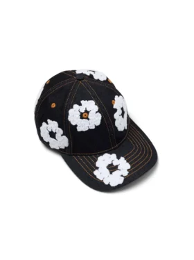 Gorra de Denim sin tratar «Cotton Wreath» en índigo lavado