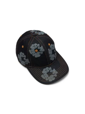 Gorra de Denim sin tratar «Mono Cotton Wreath» en índigo lavado