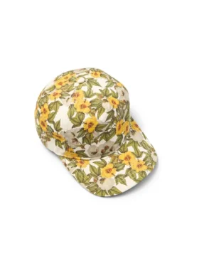 Gorra de lona con estampado floral DT multicolor