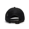 Gorra trucker DT con estampado de sellos, negra