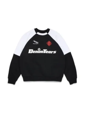 Jersey de cuello redondo con bloques de color DT Sport, negro