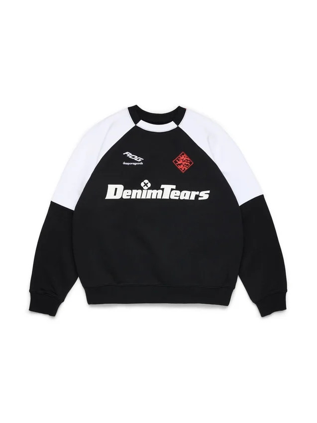 Jersey de cuello redondo con bloques de color DT Sport, negro
