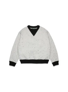 Jersey de punto con cuello redondo «Crystal», negro