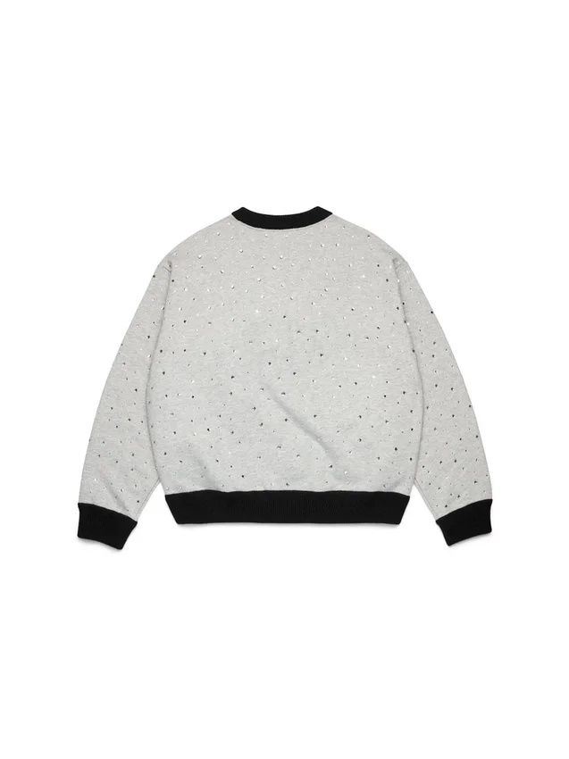 Jersey de punto con cuello redondo «Crystal», negro