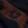 Jersey de rayas con Cotton Wreath azul marino/marrón