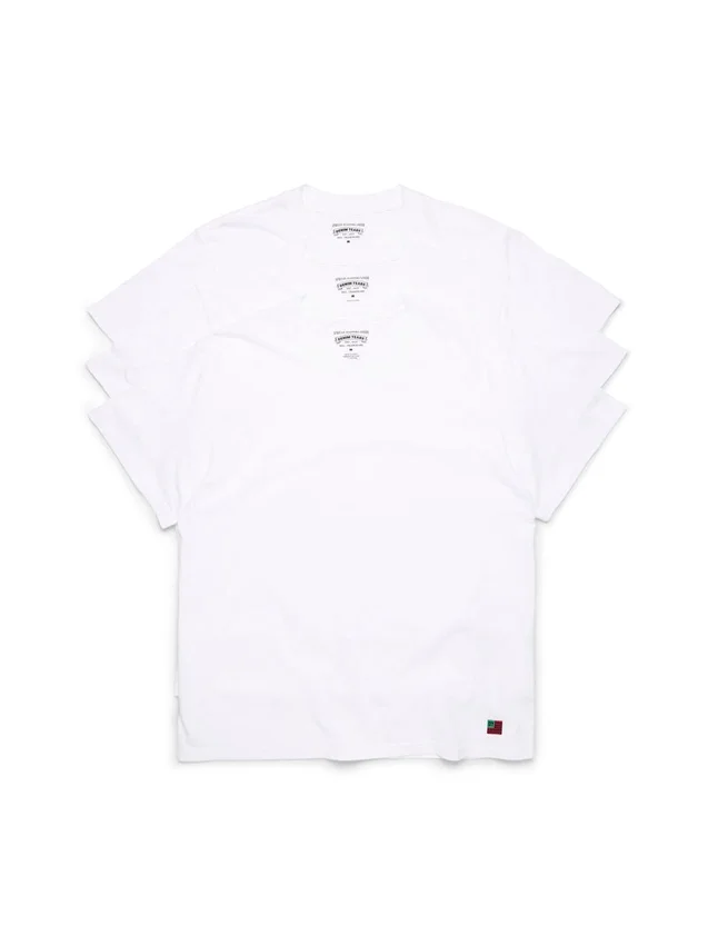 Pack de 3 camisetas con bandera DT, blanco