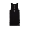 Pack de 3 camisetas sin mangas acanaladas con bandera DT, negro