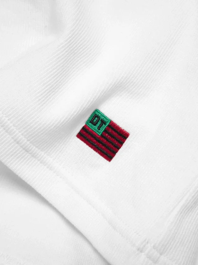 Pack de 3 camisetas sin mangas acanaladas DT Flag, color blanco