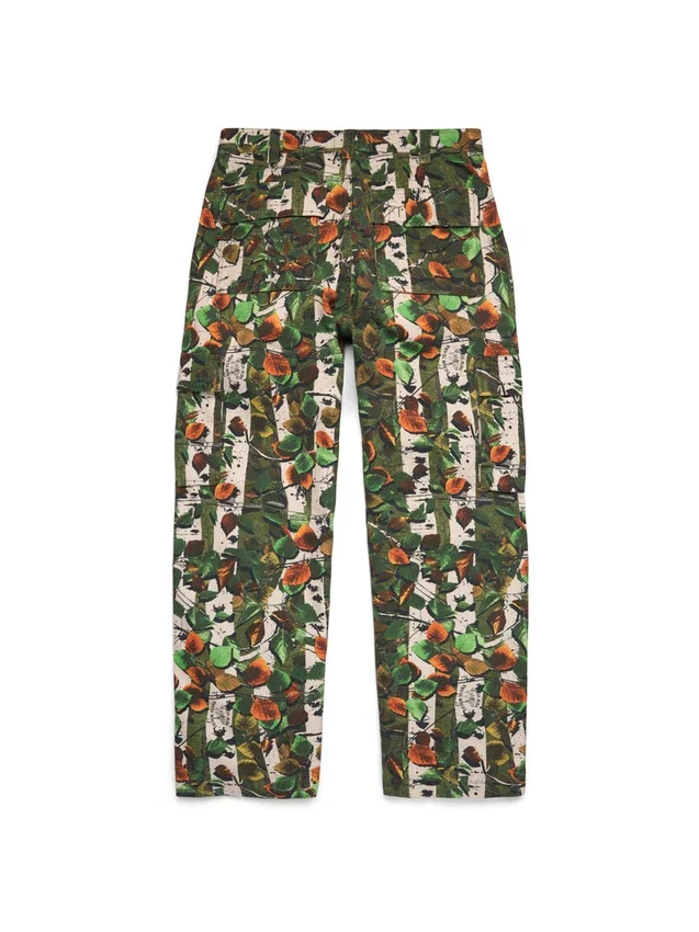 Pantalón cargo de temporada verde camuflaje
