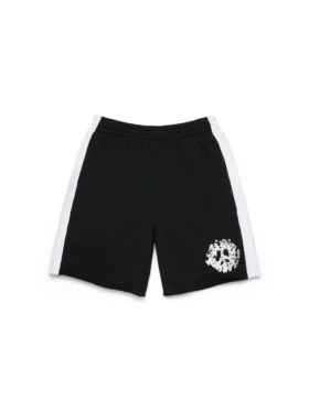 Pantalón corto de chándal con paneles Denim U, negro