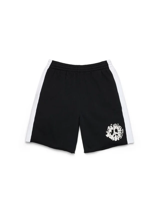 Pantalón corto de chándal con paneles Denim U, negro