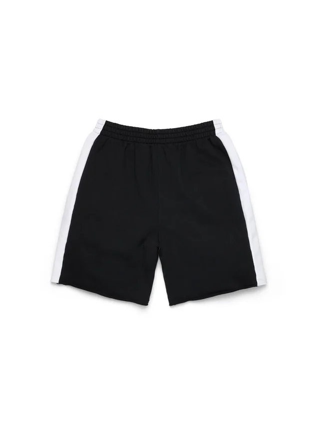 Pantalón corto de chándal con paneles Denim U, negro