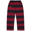 Pantalón de chándal a rayas con escudo y bajo abierto, rojo/azul marino