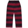 Pantalón de chándal a rayas con escudo y bajo abierto, rojo/azul marino