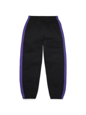 Pantalón de chándal DT Stripe con bajo abierto, negro