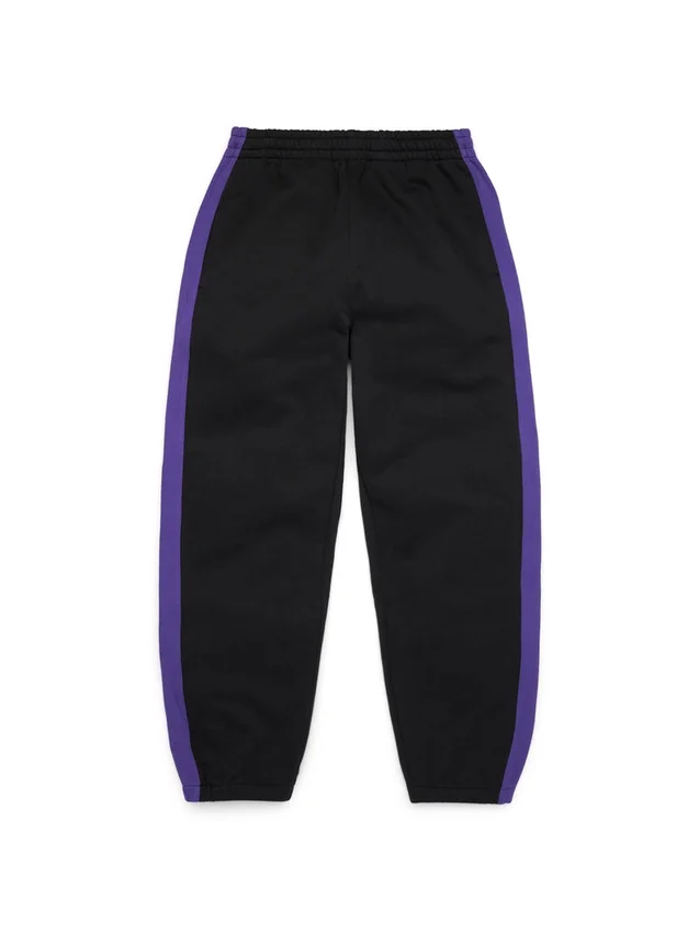 Pantalón de chándal DT Stripe con bajo abierto, negro