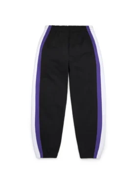 Pantalón de chándal DT Stripe con bajo abierto, negro