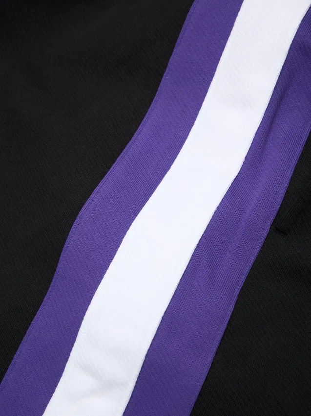 Pantalón de chándal DT Stripe con bajo abierto, negro