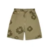 Pantalones cortos «Cotton Wreath» con estampado flocado, color caqui