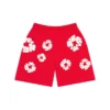Pantalones cortos de chándal con Cotton Wreath, rojos