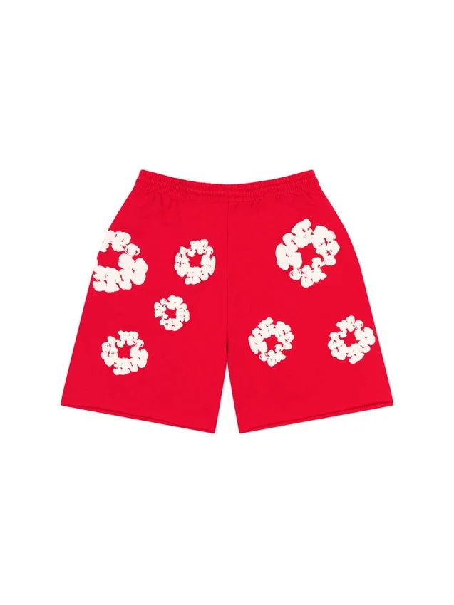 Pantalones cortos de chándal con Cotton Wreath, rojos