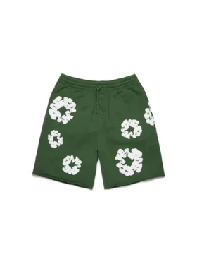 Pantalones cortos de chándal con Cotton Wreath, verde