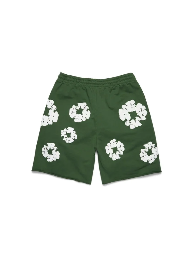 Pantalones cortos de chándal con Cotton Wreath, verde