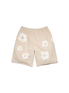 Pantalones cortos de chándal Cotton Wreath color crema