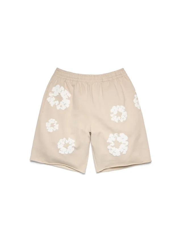 Pantalones cortos de chándal Cotton Wreath color crema