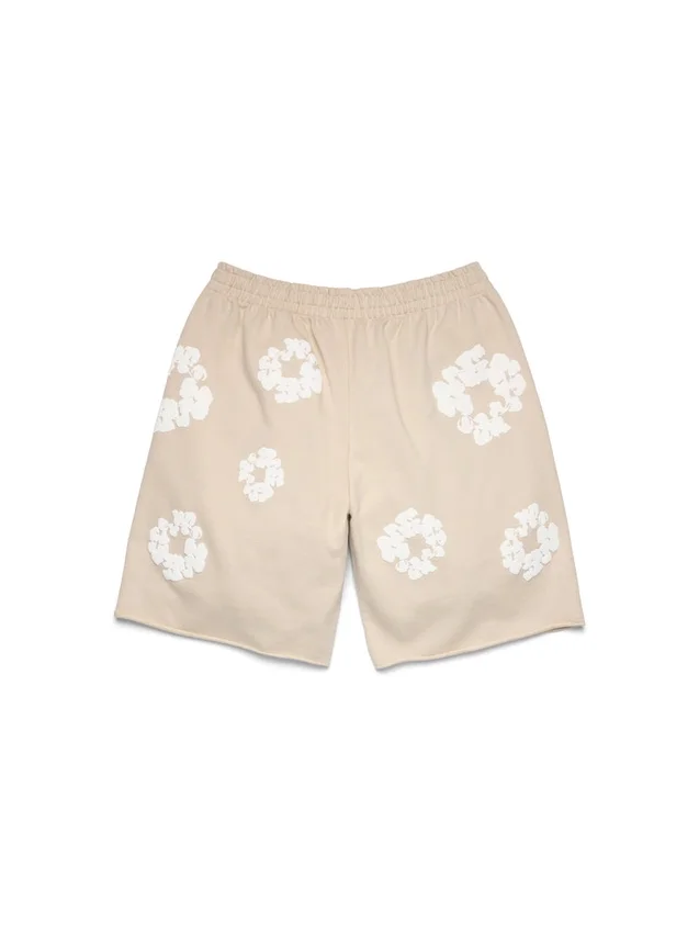 Pantalones cortos de chándal Cotton Wreath color crema