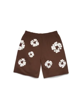 Pantalones cortos de chándal «Cotton Wreath», marrón oscuro