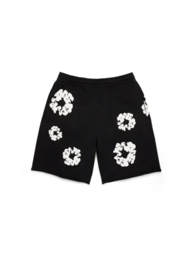 Pantalones cortos de chándal «Cotton Wreath» negros