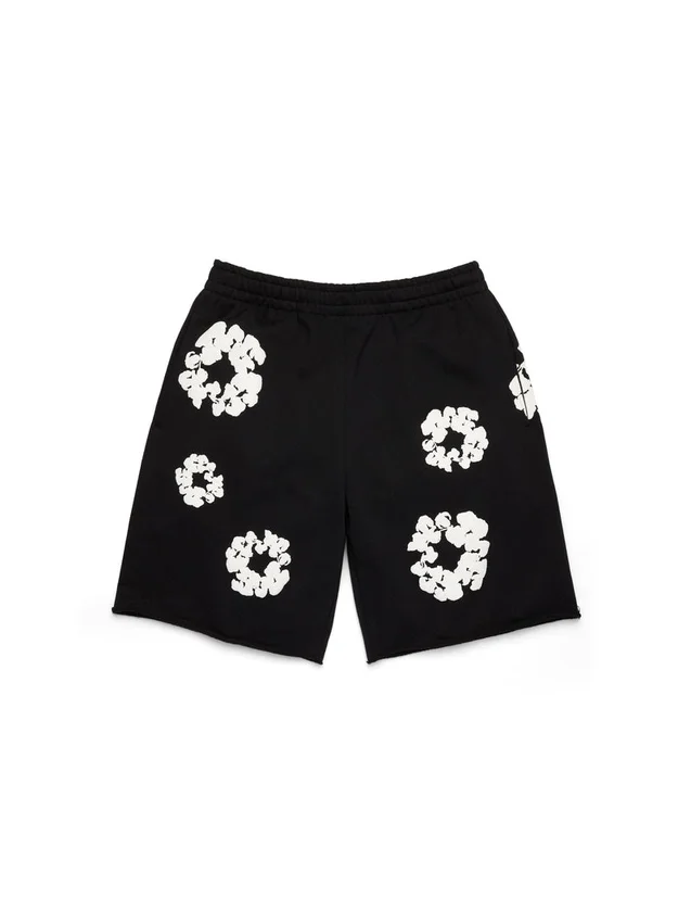 Pantalones cortos de chándal «Cotton Wreath» negros