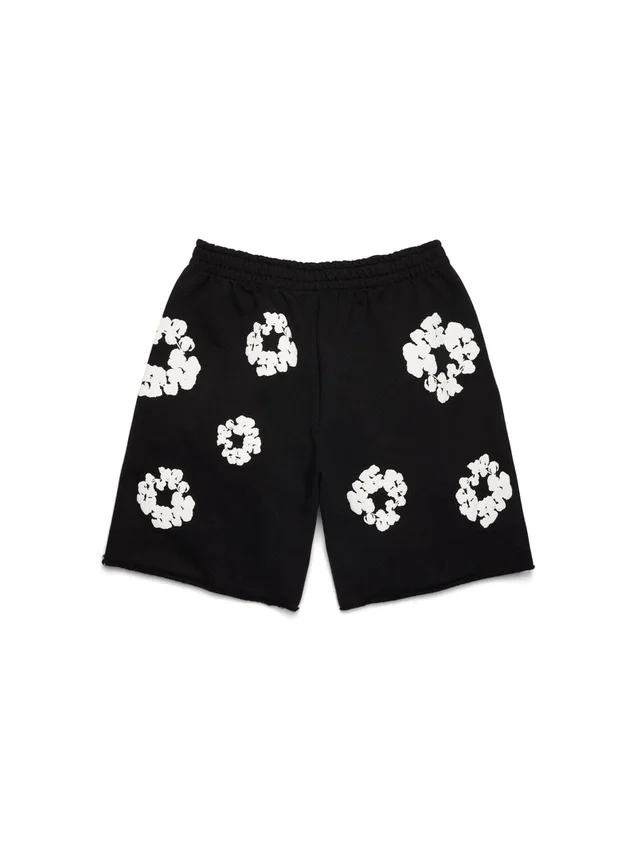 Pantalones cortos de chándal «Cotton Wreath» negros