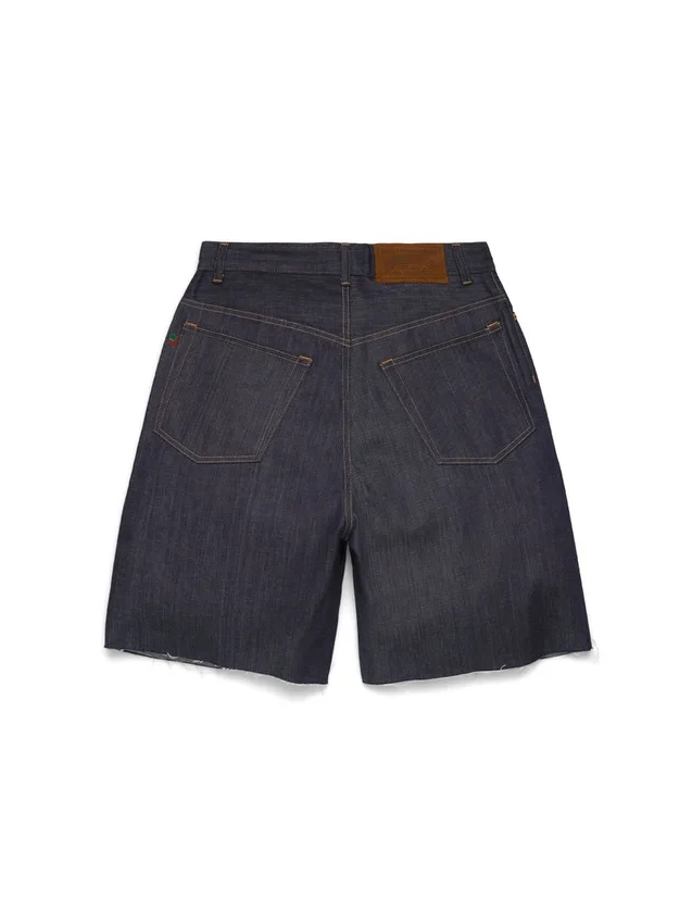 Pantalones cortos de Denim con orillo
