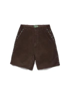 Pantalones cortos de pana con tachuelas oxidadas