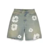 Pantalones cortos Denim «Cotton Wreath» con lavado sucio