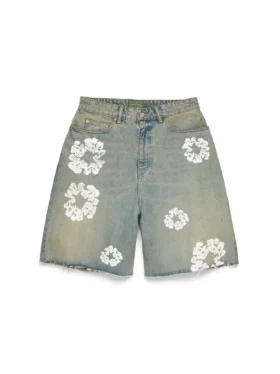 Pantalones cortos Denim «Cotton Wreath» con lavado sucio