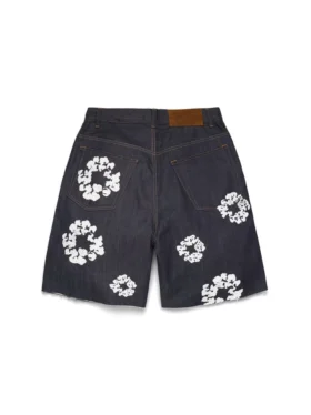 Pantalones cortos Denim «Cotton Wreath» con orillo