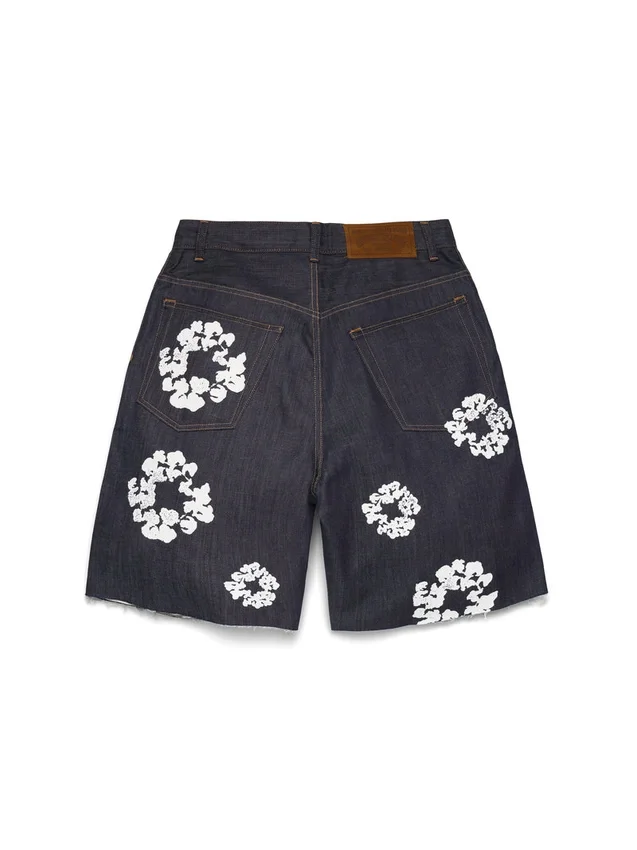 Pantalones cortos Denim «Cotton Wreath» con orillo