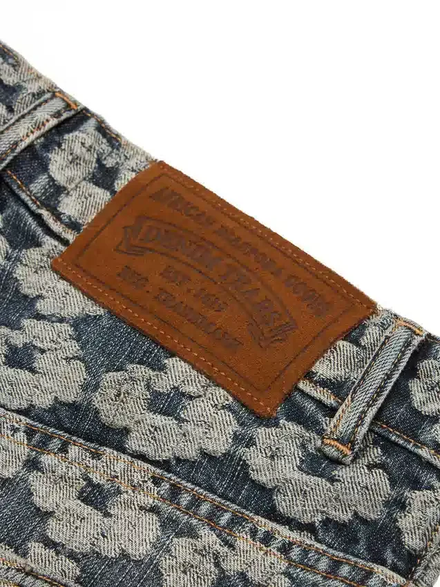 Pantalones cortos Denim Jacquard Wreath