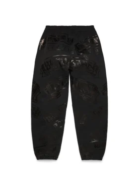 Pantalones de chándal ADG con estampado «Banner», negros