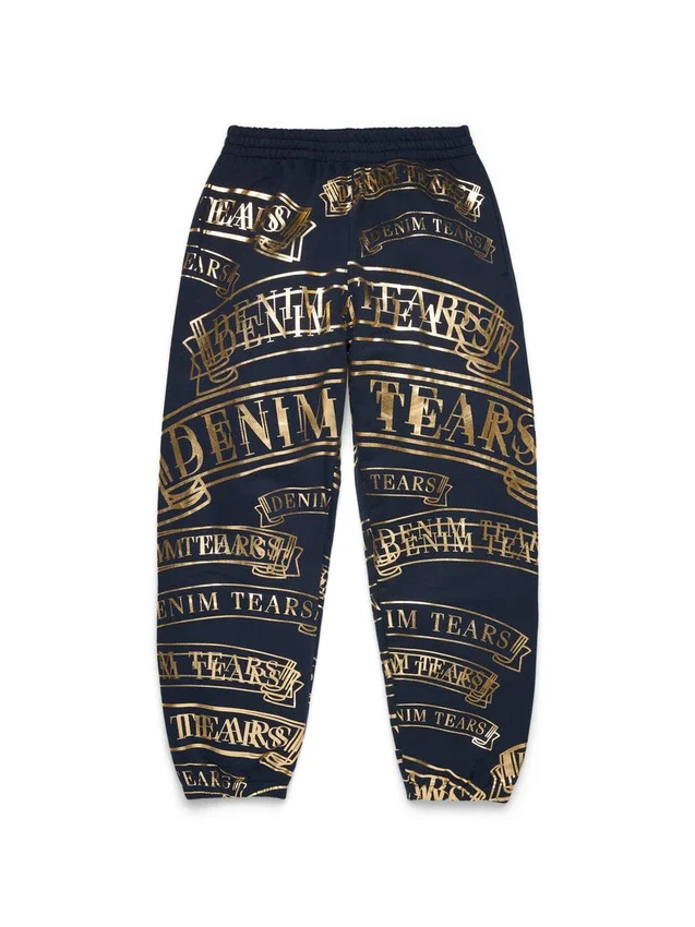 Pantalones de chándal ADG con estampado de pancarta, azul marino
