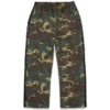 Pantalones de chándal de camuflaje con lentejuelas y bajo abierto