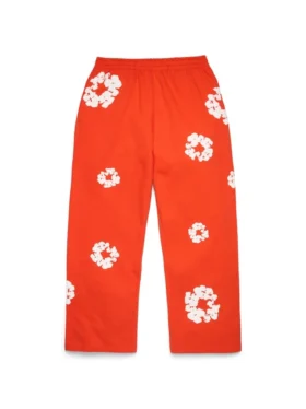 Pantalones de chándal holgados «Cotton Wreath» en naranja oscuro
