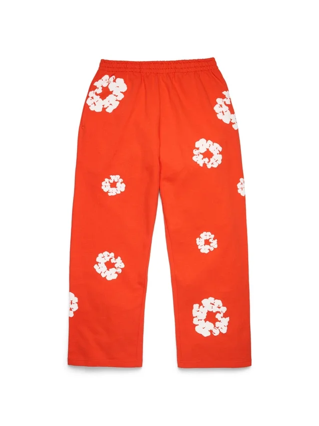 Pantalones de chándal holgados «Cotton Wreath» en naranja oscuro
