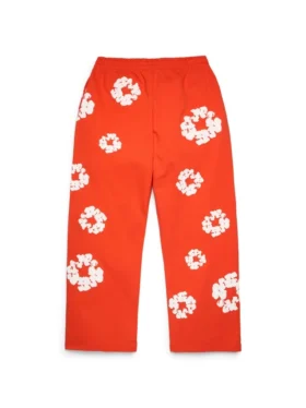 Pantalones de chándal holgados «Cotton Wreath» en naranja oscuro
