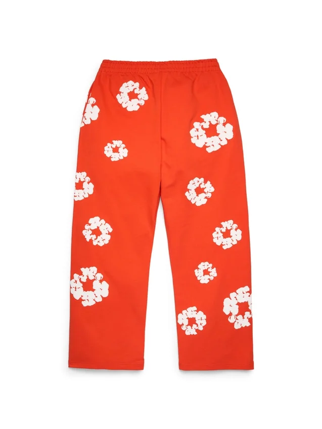 Pantalones de chándal holgados «Cotton Wreath» en naranja oscuro