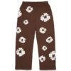 Pantalones de chándal holgados de Cotton Wreath, marrón oscuro